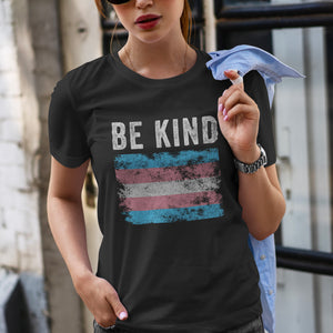 Be Kind Transgender Flag - LGBT+ T-Shirt