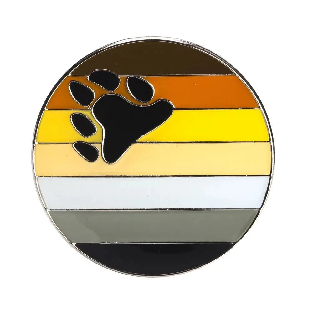 Bear Pride Flag Lapel Pin - LGBTQIA2S+ Enamel Pin Flag