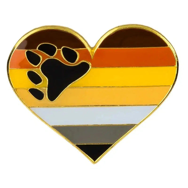 Bear Pride Flag Lapel Pins - LGBTQIA2S+ Enamel Pin Flag