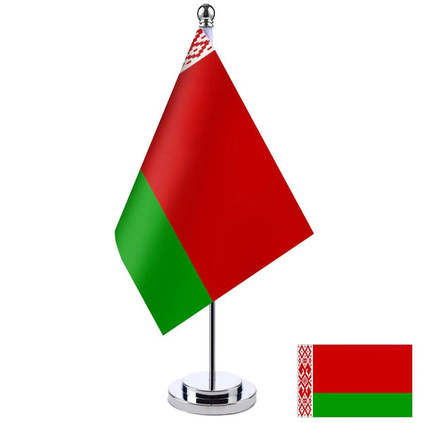 Belarus Desk Flag - Small Office Table Flag