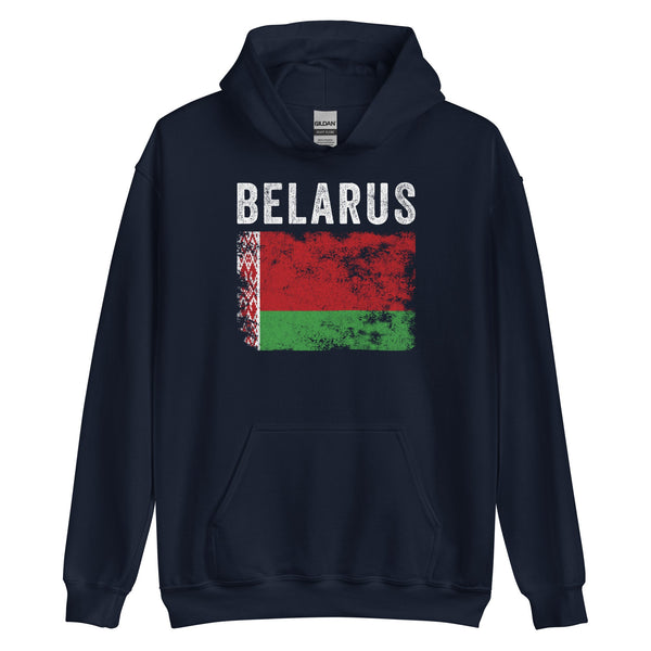 Belarus Flag Distressed Belarusian Flag Hoodie