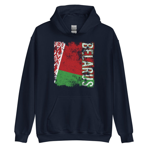 Belarus Flag Distressed Hoodie