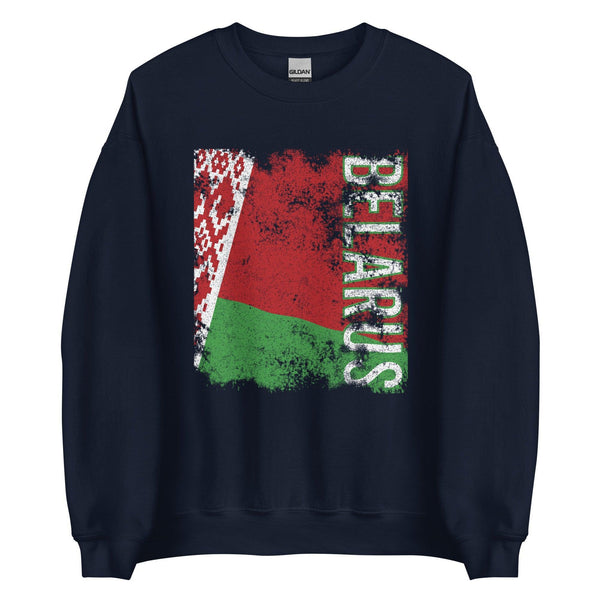 Belarus Flag Distressed Sweatshirt