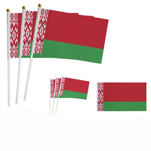 Belarus Flag on Stick - Small Handheld Flag (50/100Pcs)