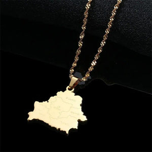 Belarus Map Necklace