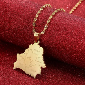 Belarus Map Necklace