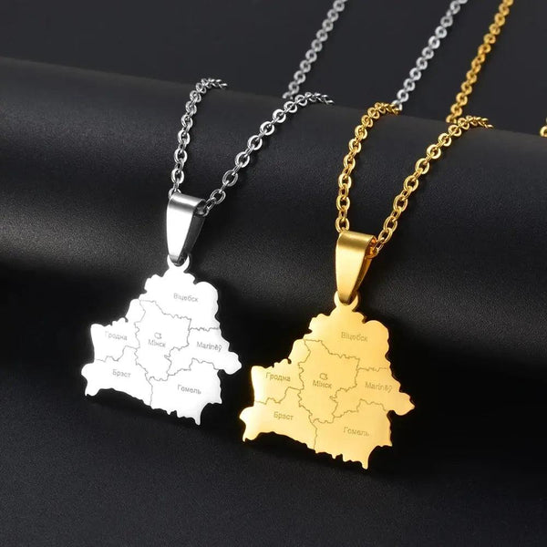 Belarus Map Necklace