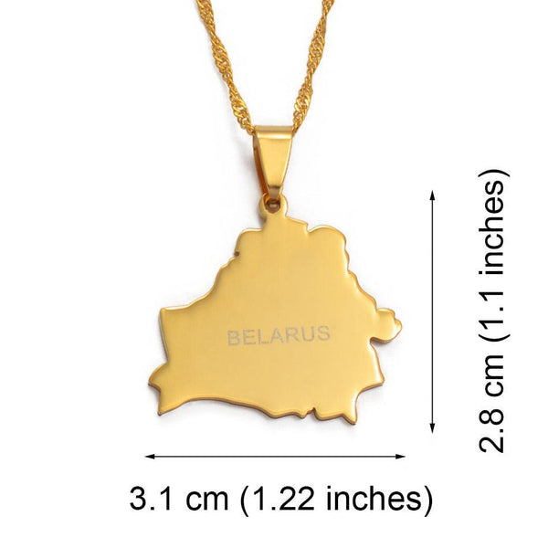 Belarus Map Necklace