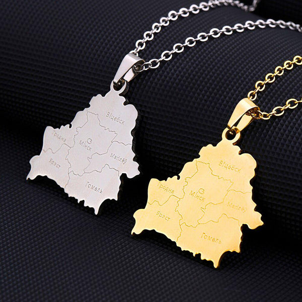 Belarus Map Necklace