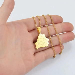 Belarus Map Necklace