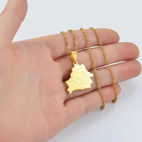 Belarus Map Necklace