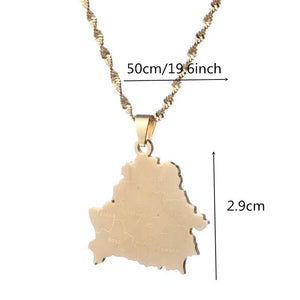 Belarus Map Necklace