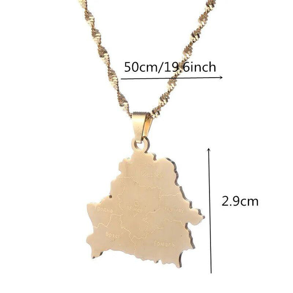 Belarus Map Necklace