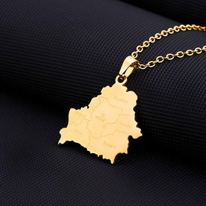 Belarus Map Necklace