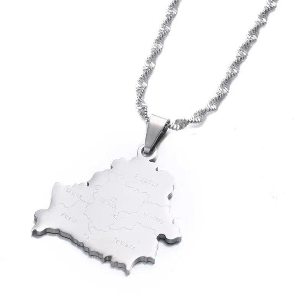 Belarus Map Necklace