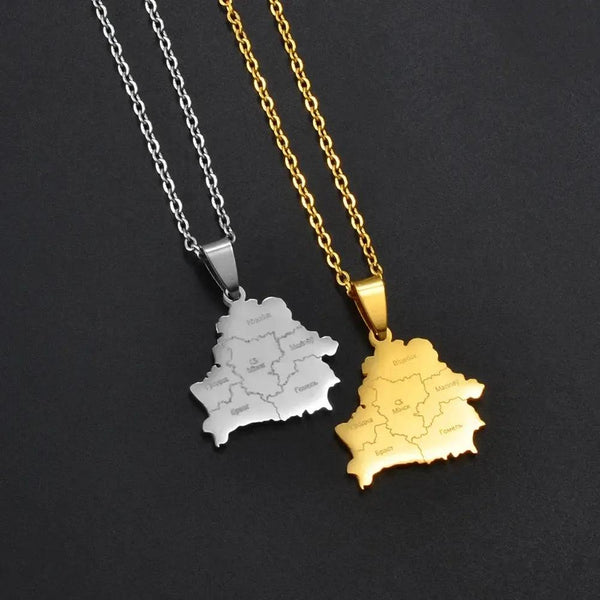 Belarus Map Necklace