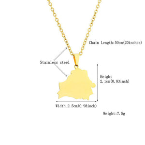 Belarus Map Necklace