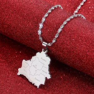 Belarus Map Necklace