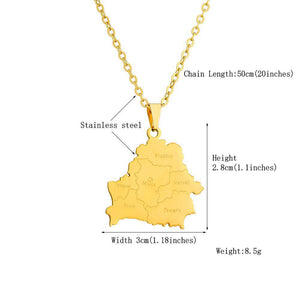 Belarus Map Necklace