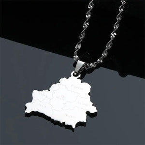 Belarus Map Necklace