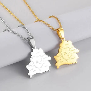 Belarus Map Necklace