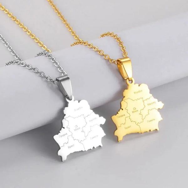 Belarus Map Necklace