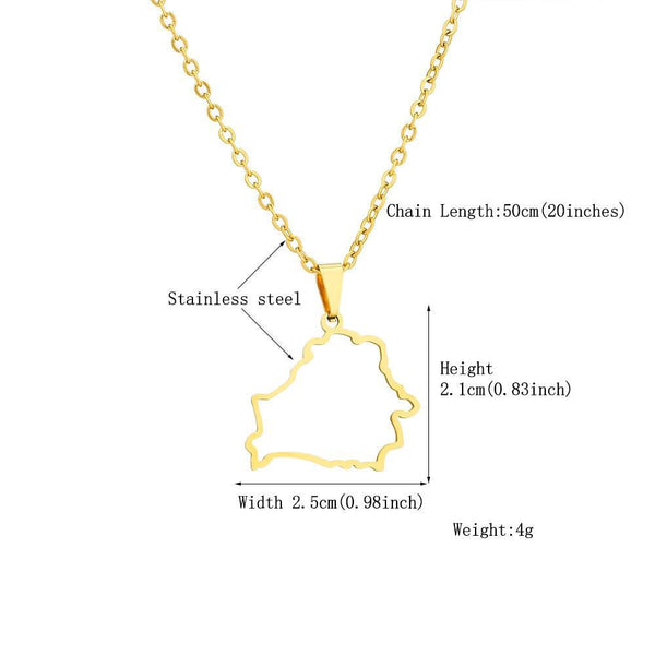 Belarus Map Necklace