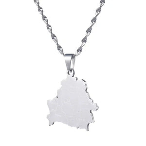 Belarus Map Necklace