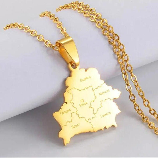 Belarus Map Necklace