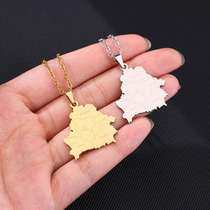 Belarus Map Necklace