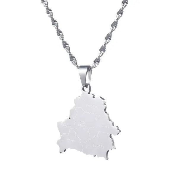 Belarus Map Necklace