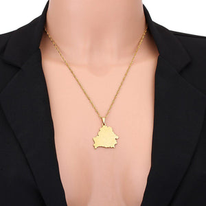 Belarus Map Necklace