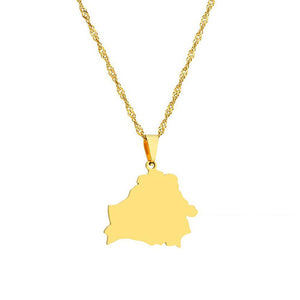 Belarus Map Necklace