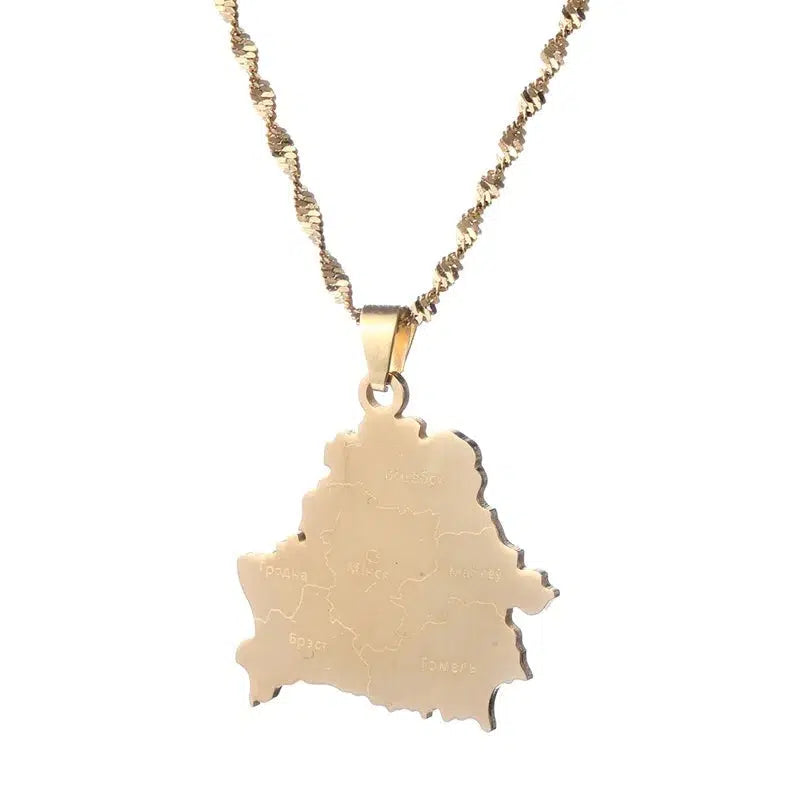 Belarus Map Necklace