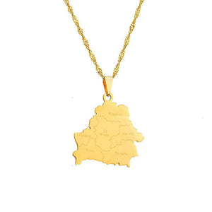 Belarus Map Necklace