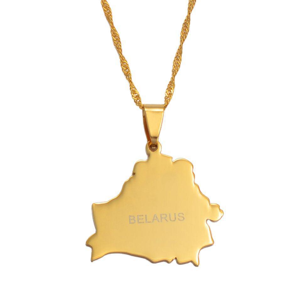 Belarus Map Necklace