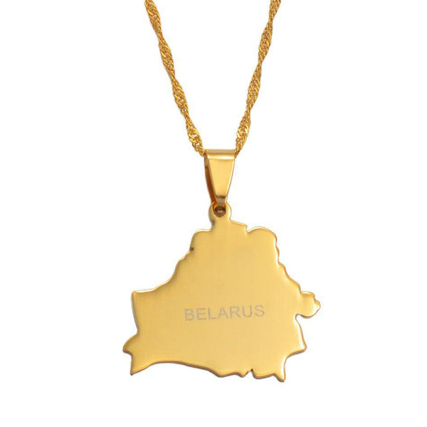 Belarus Map Necklace