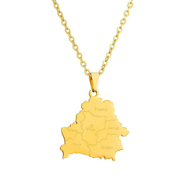 Belarus Map Necklace