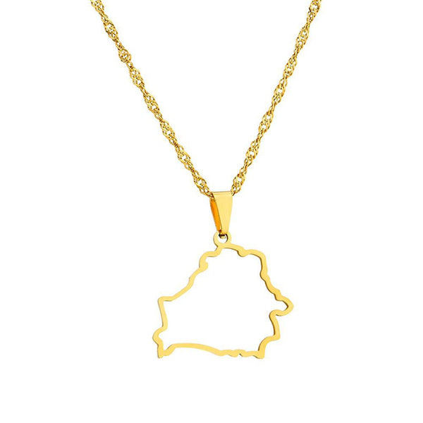 Belarus Map Necklace