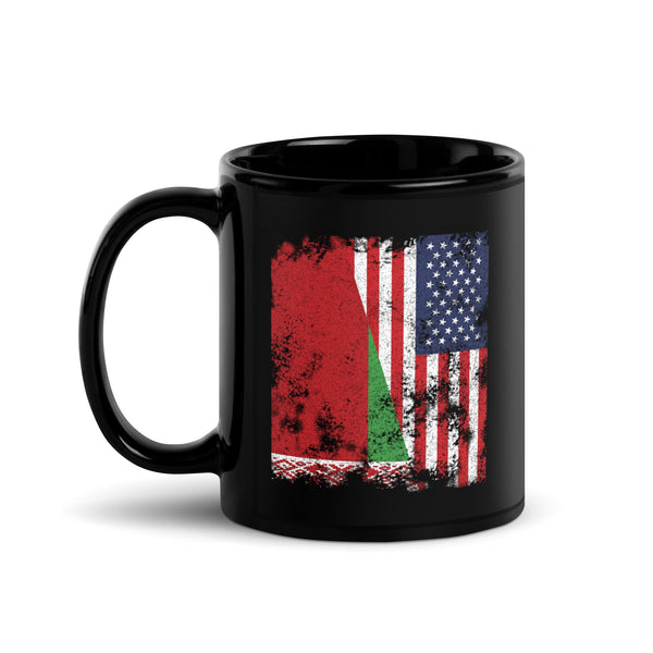 Belarus USA Flag - Half American Mug