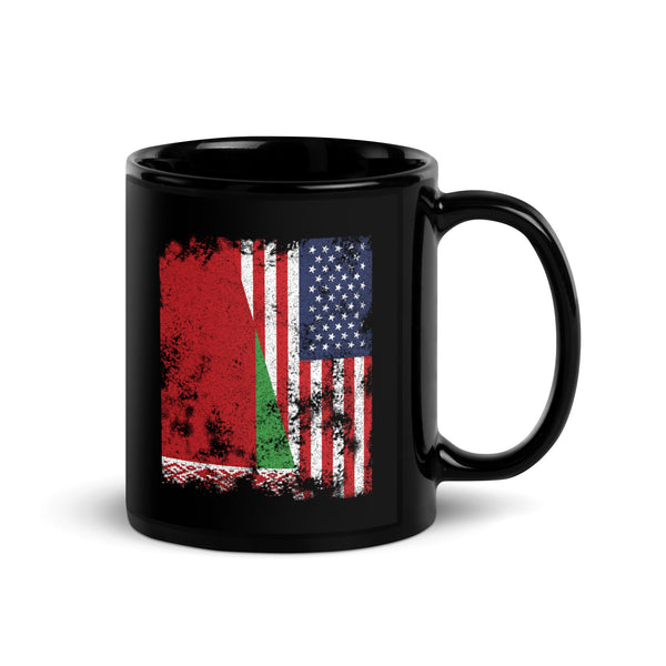 Belarus USA Flag - Half American Mug
