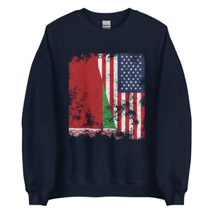 Belarus USA Flag - Half American Sweatshirt