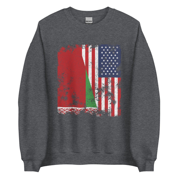 Belarus USA Flag - Half American Sweatshirt