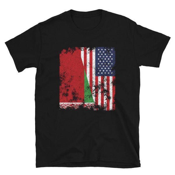 Belarus USA Flag - Half American T-Shirt