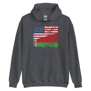 Belarus USA Flag Hoodie