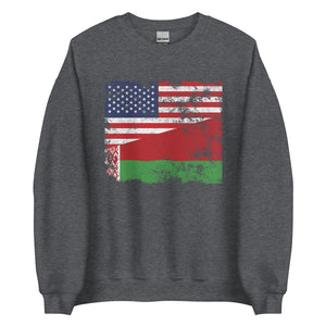 Belarus USA Flag Sweatshirt