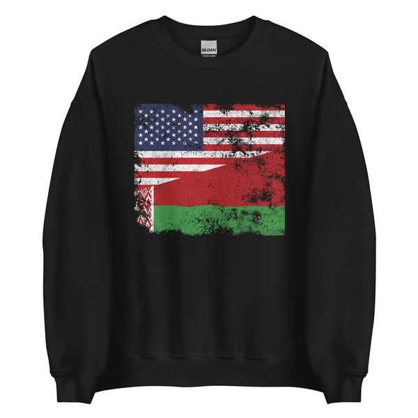 Belarus USA Flag Sweatshirt