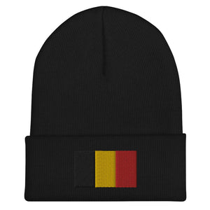 Belgium Flag Beanie - Embroidered Winter Hat