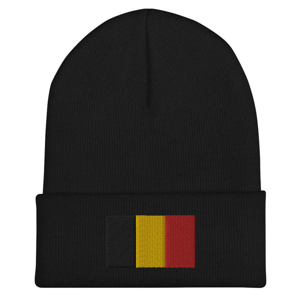 Belgium Flag Beanie - Embroidered Winter Hat