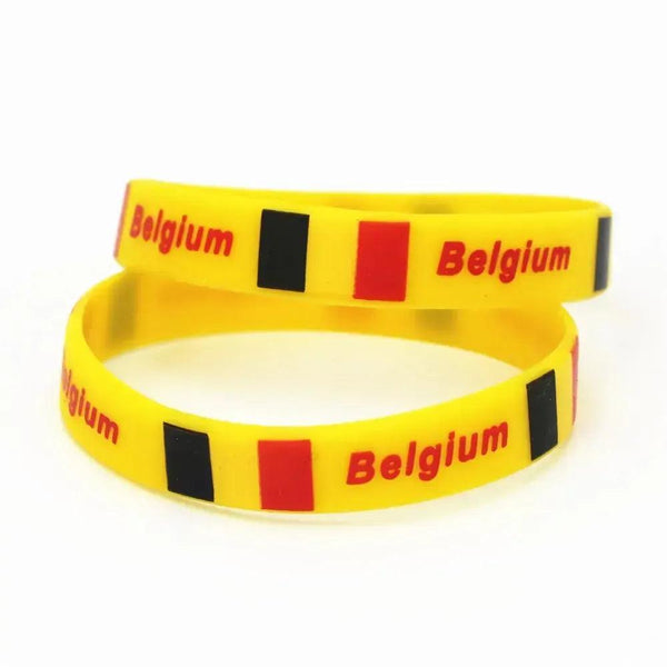 Belgium Flag Bracelet - Silicone Wristband
